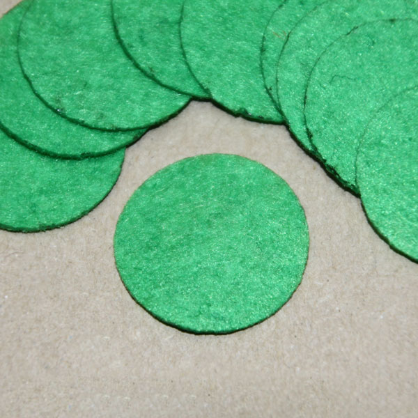 Набор из фетра "Кружочек салатовый" (2х2,5см) 10 шт - оптовая цена