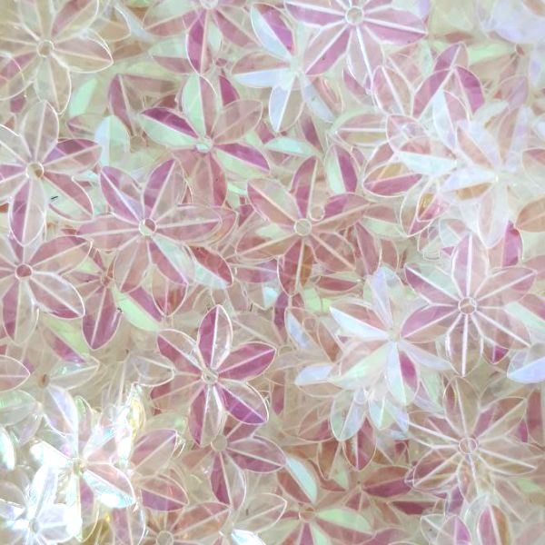 Пайетки "Цветочки" прозрачные 15мм - оптовая цена